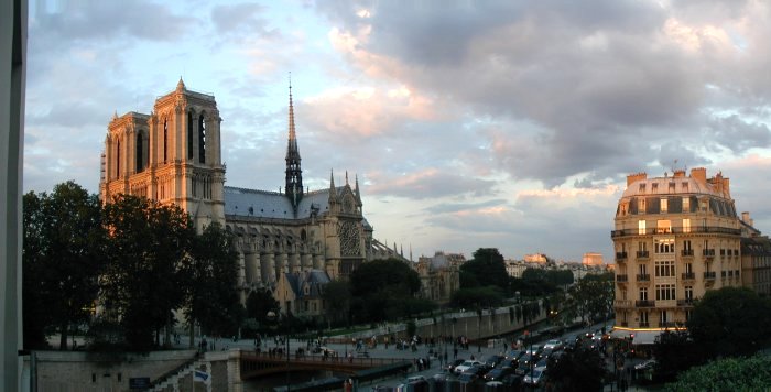 View from our hotel window in Paris