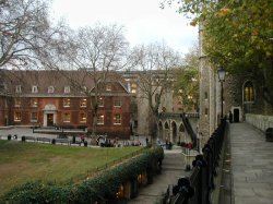 The wall walk and courtyard